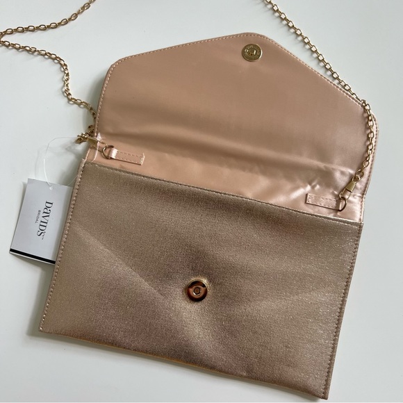 🆕 David’s Bridal Crystal Flap Envelope Clutch - Picture 4 of 7
